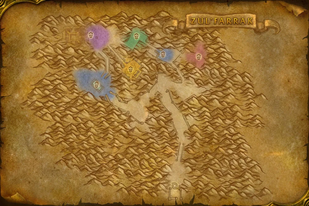 Map of Zul'Farrak, floor 1 of 1