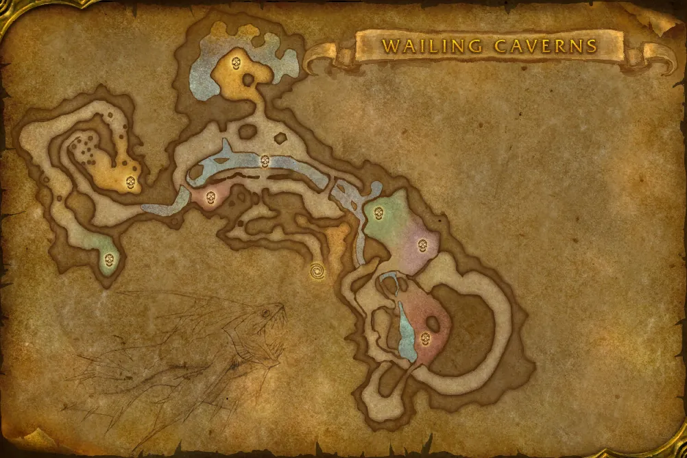 Karte von Wailing Caverns, Ebene 1 von 1