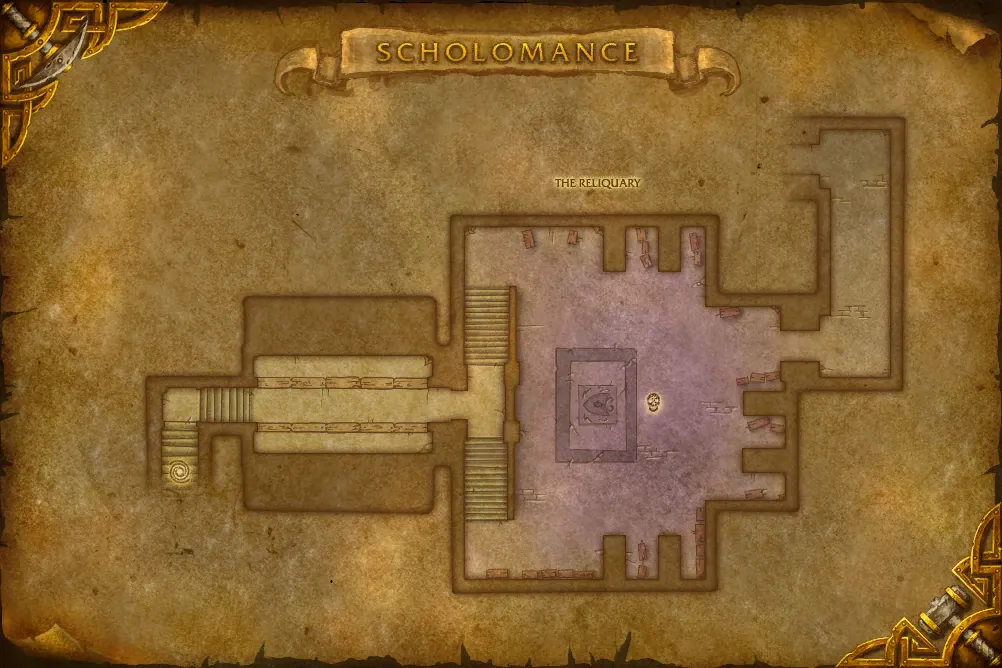 Map of Scholomance, floor 1 of 4