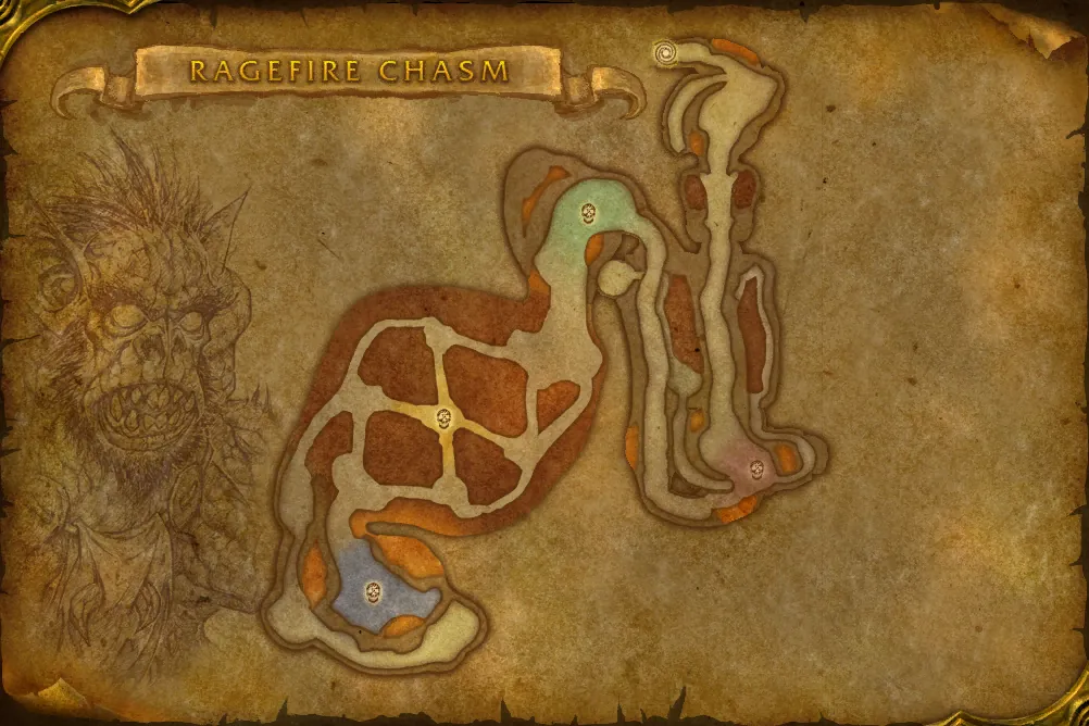 Karte von Ragefire Chasm, Ebene 1 von 1